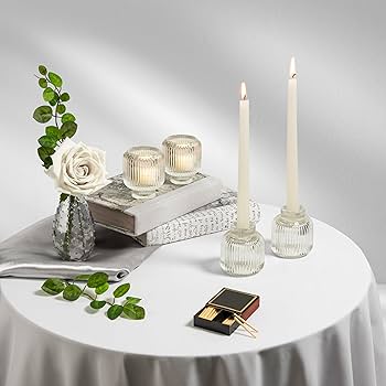 アロマグッズ  peak ASTERISK CANDLE GLASS L Amazon.com: Crystal Candle Holders Set of 2-13